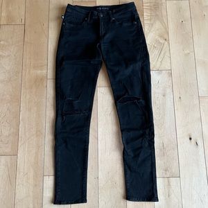 Rock & Republic Black Distressed Berlin Skinny Jeans